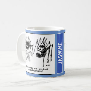 Spiders and Their Webs Cartoon. Funny Coffee Mug