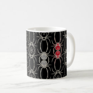 Spiders - Bat Black and Bone White Coffee Mug