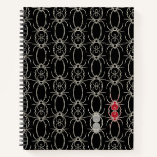 Spiders - Bat Black and Bone White Notebook
