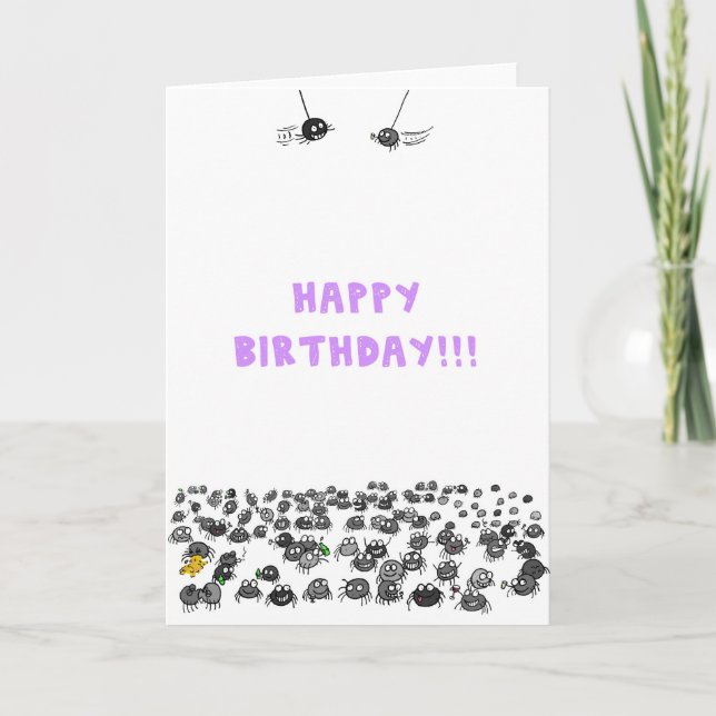 Spiders Birthday Card (Front)