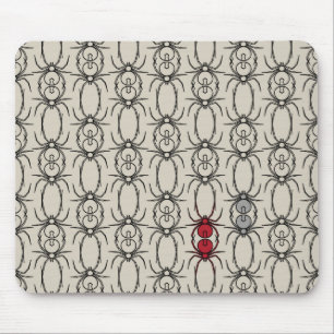 Spiders - Bone White and Bat Black Mouse Mat