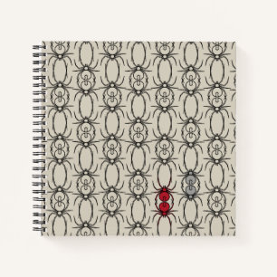 Spiders - Bone White and Bat Black Notebook