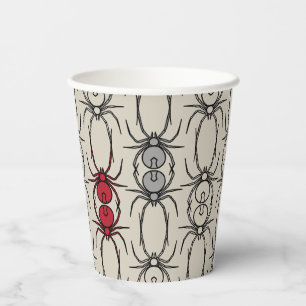 Spiders - Bone White and Bat Black Paper Cups