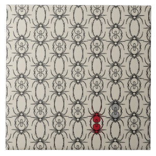 Spiders - Bone White and Bat Black Tile