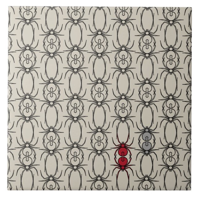 Spiders - Bone White and Bat Black Tile (Front)
