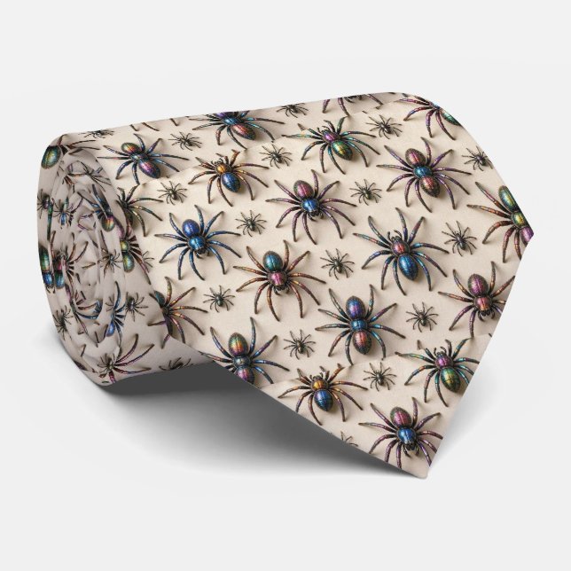 Spiders Faux Silk | Insect Enthusiast Tie (Rolled)