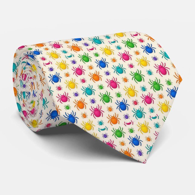 Spiders Faux Silk | Insect Enthusiast Tie (Rolled)