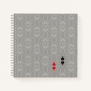 Spiders - Ghost Grey and Bone White Notebook