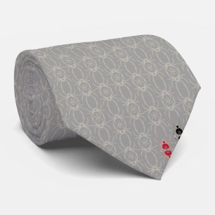 Spiders - Ghost Grey and Bone White Tie