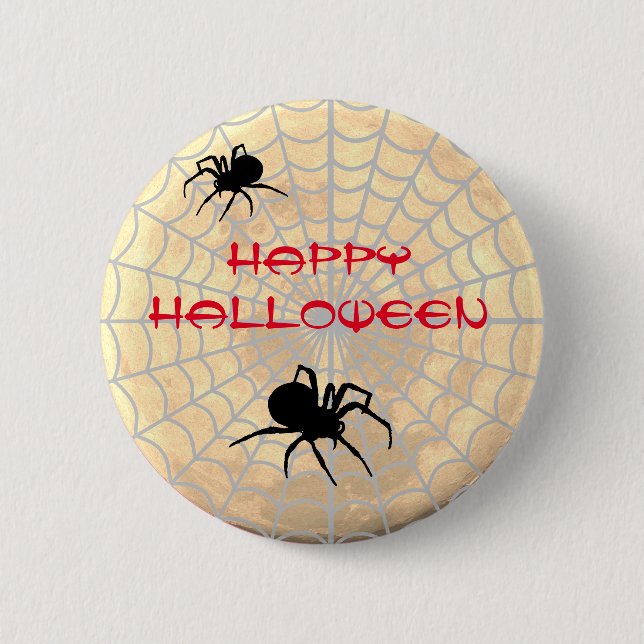 Spiders Halloween 6 Cm Round Badge (Front)