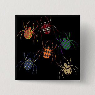 Spiders 'N Patterns 15 Cm Square Badge