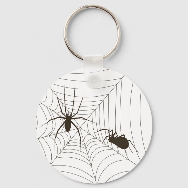 Spiders on a web key ring (Front)