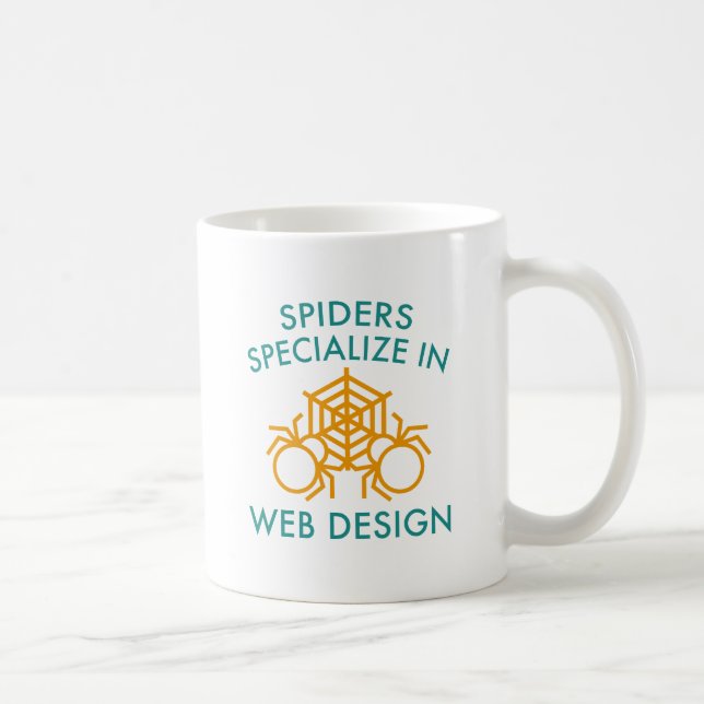 Spiders Specialise In Web Design Coffee Mug (Right)