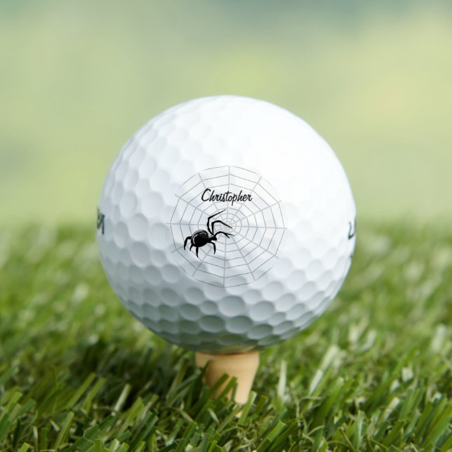Spiders Web Design Golf Balls (Insitu Tee)