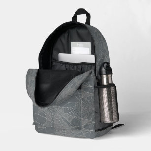 Spider's web printed backpack