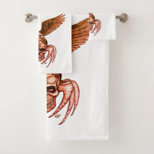 Spiderskull with Eagle Bath Towel Set