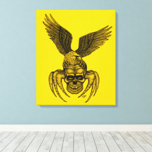 Spiderskull with Eagle Canvas Print