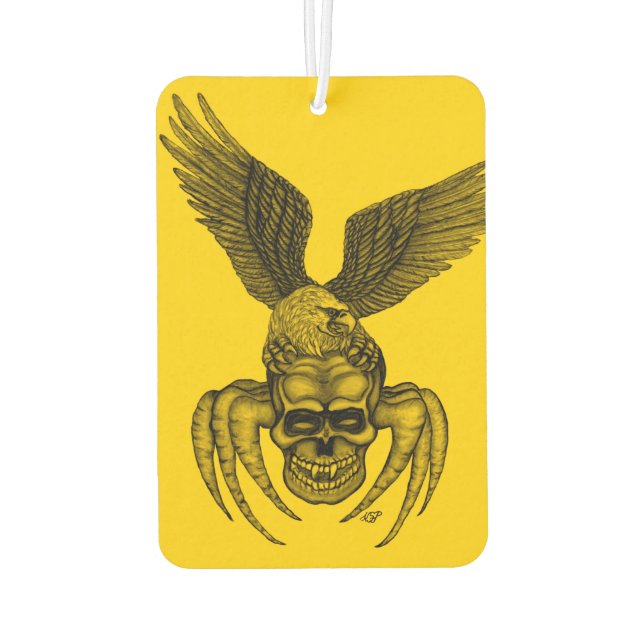 Spiderskull with Eagle Car Air Freshener (Back)