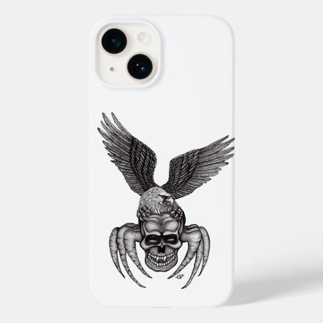 Spiderskull with Eagle Case-Mate iPhone Case (Back)