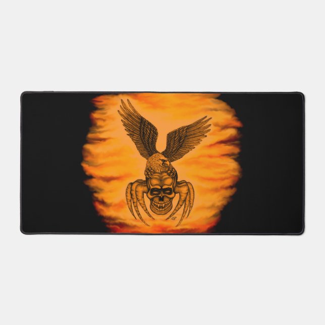 Spiderskull with Eagle Desk Mat (Front)