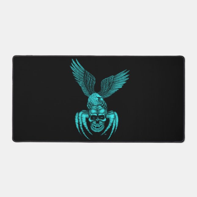 Spiderskull with Eagle Desk Mat (Front)
