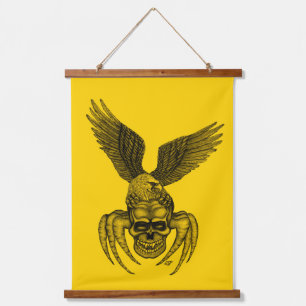 Spiderskull with Eagle Hanging Tapestry