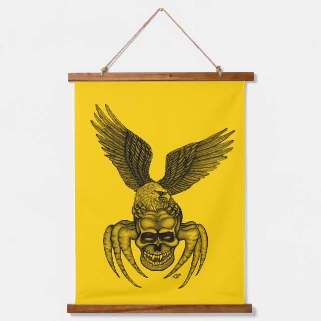Spiderskull with Eagle Hanging Tapestry (Front)