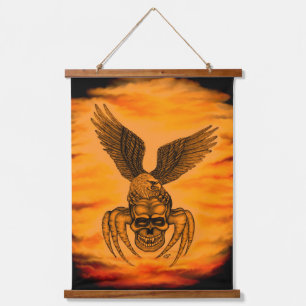 Spiderskull with Eagle Hanging Tapestry