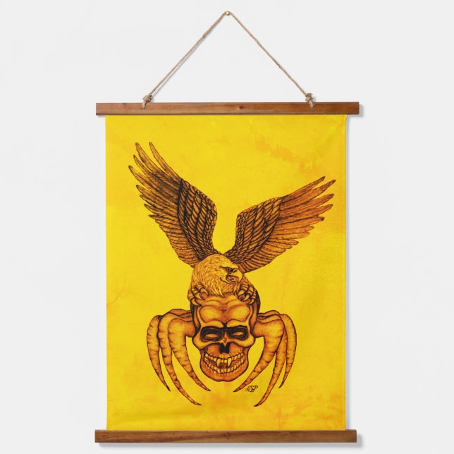 Spiderskull with Eagle Hanging Tapestry (Front)