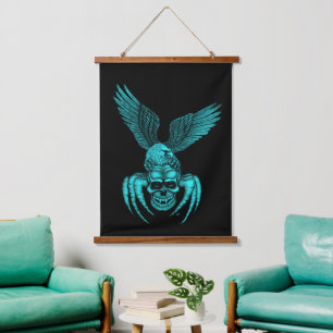 Spiderskull with Eagle Hanging Tapestry