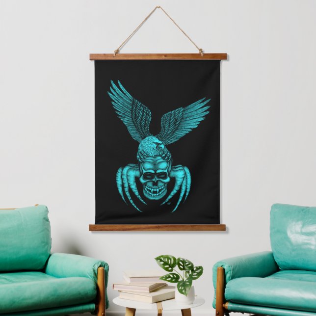 Spiderskull with Eagle Hanging Tapestry (Living Room)