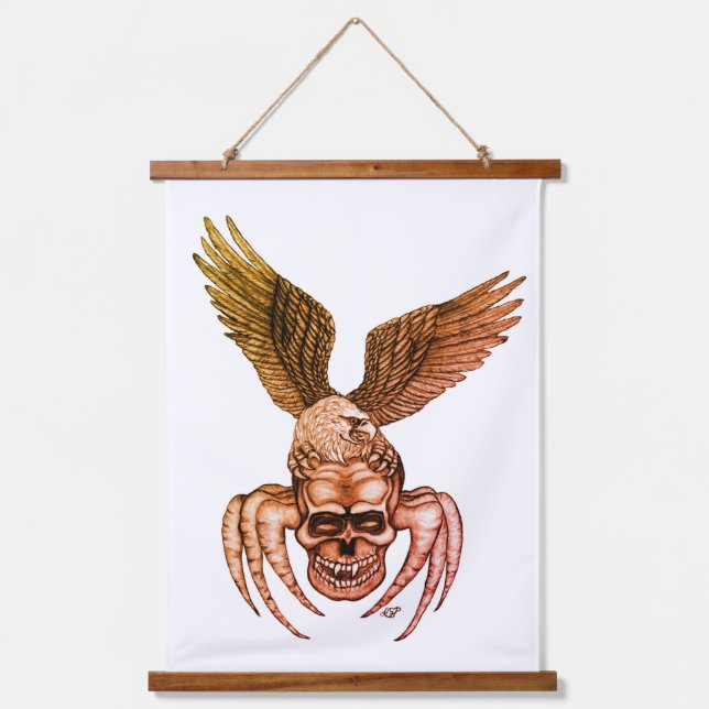 Spiderskull with Eagle Hanging Tapestry (Front)