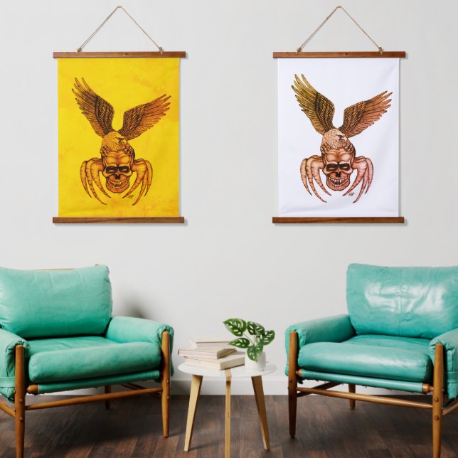 Spiderskull with Eagle Hanging Tapestry (Living Room)