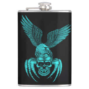 Spiderskull with Eagle Hip Flask