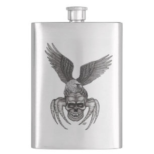 Spiderskull with Eagle Hip Flask