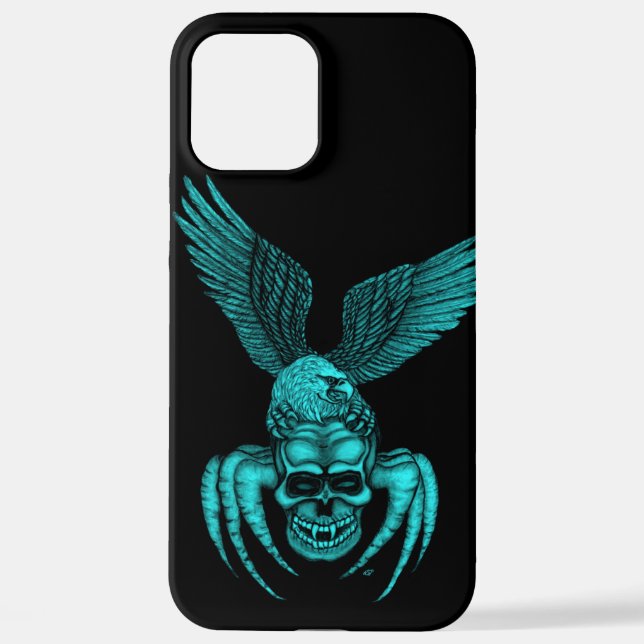 Spiderskull with Eagle iPhone Case (Back)