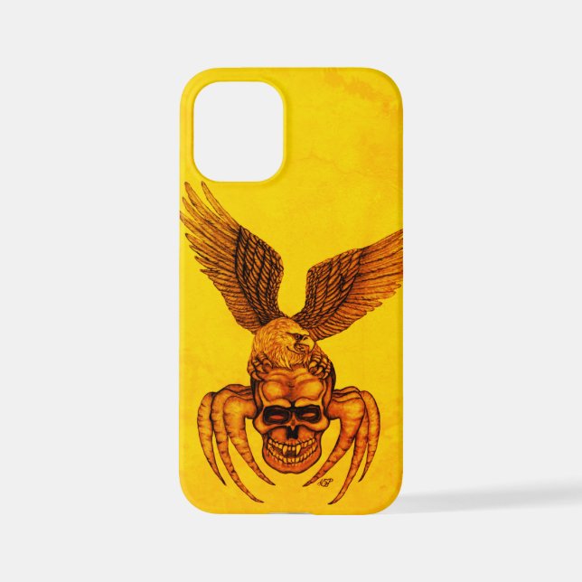 Spiderskull with Eagle iPhone Case (Back)