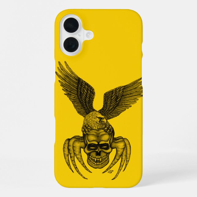 Spiderskull with Eagle iPhone Case (Back)