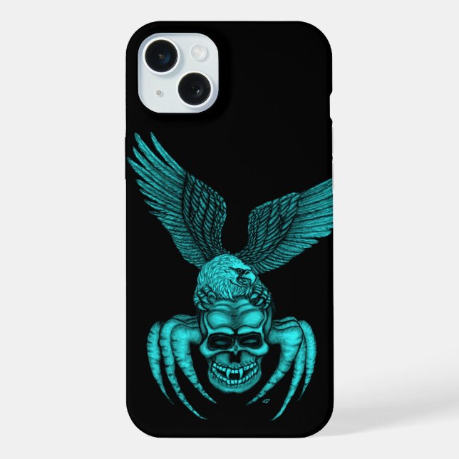 Spiderskull with Eagle iPhone Case (Back)