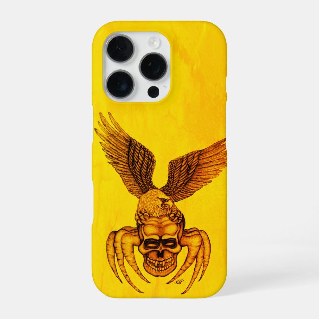Spiderskull with Eagle iPhone Case (Back)