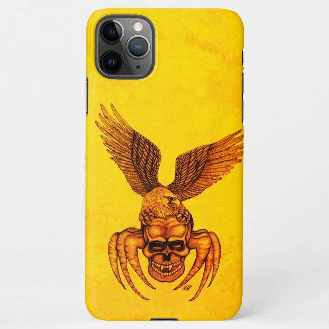 Spiderskull with Eagle iPhone Case (Back)
