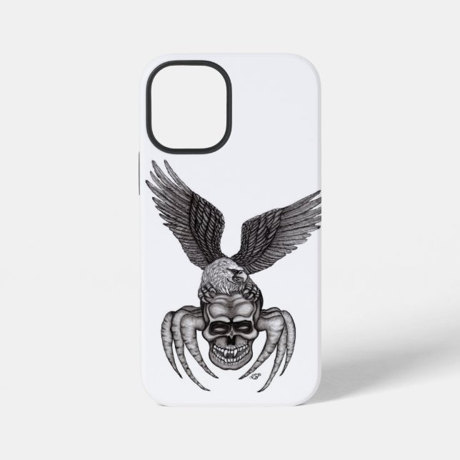 Spiderskull with Eagle iPhone Case (Back)