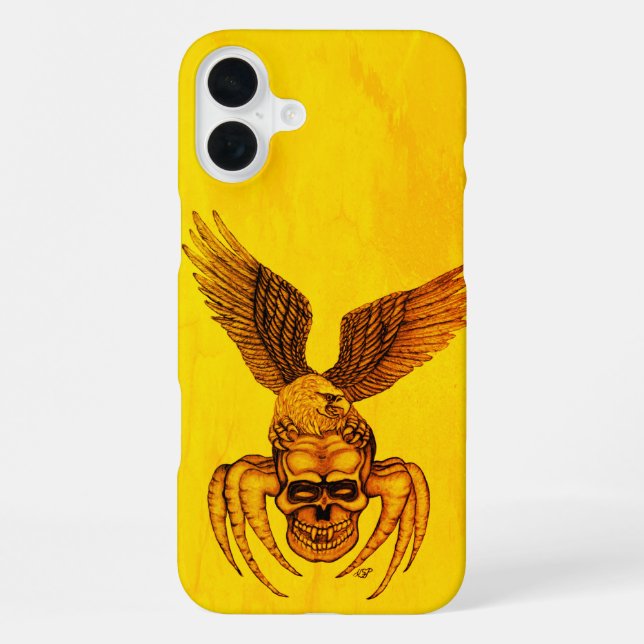 Spiderskull with Eagle iPhone Case (Back)