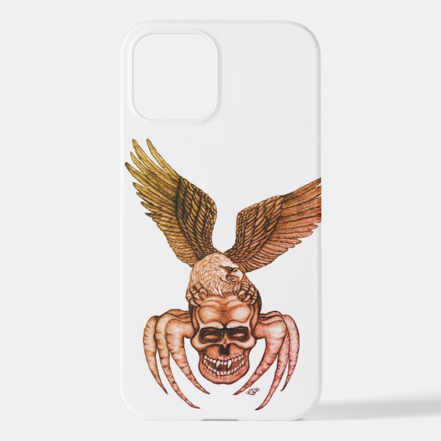 Spiderskull with Eagle iPhone Case (Back)