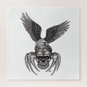 Spiderskull with Eagle Jigsaw Puzzle