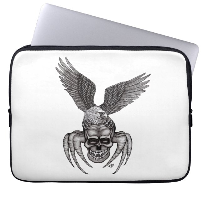 Spiderskull with Eagle Laptop Sleeve (Front)