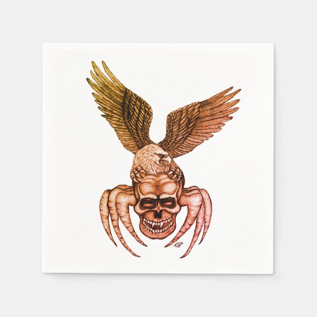 Spiderskull with Eagle Napkin (Front)