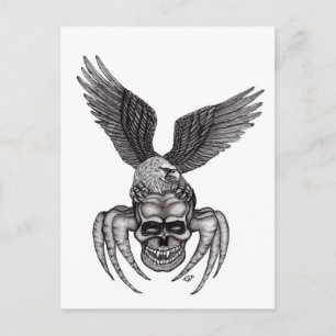 Spiderskull with Eagle Postcard