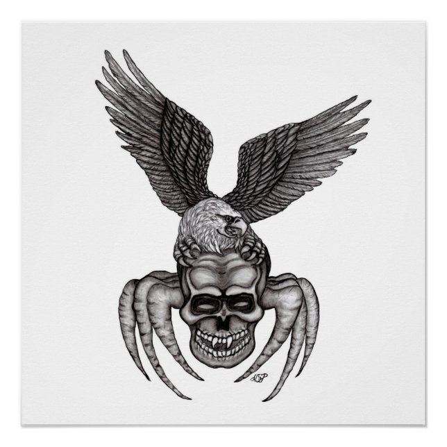 Spiderskull with Eagle Poster (Front)