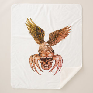 Spiderskull with Eagle Sherpa Blanket